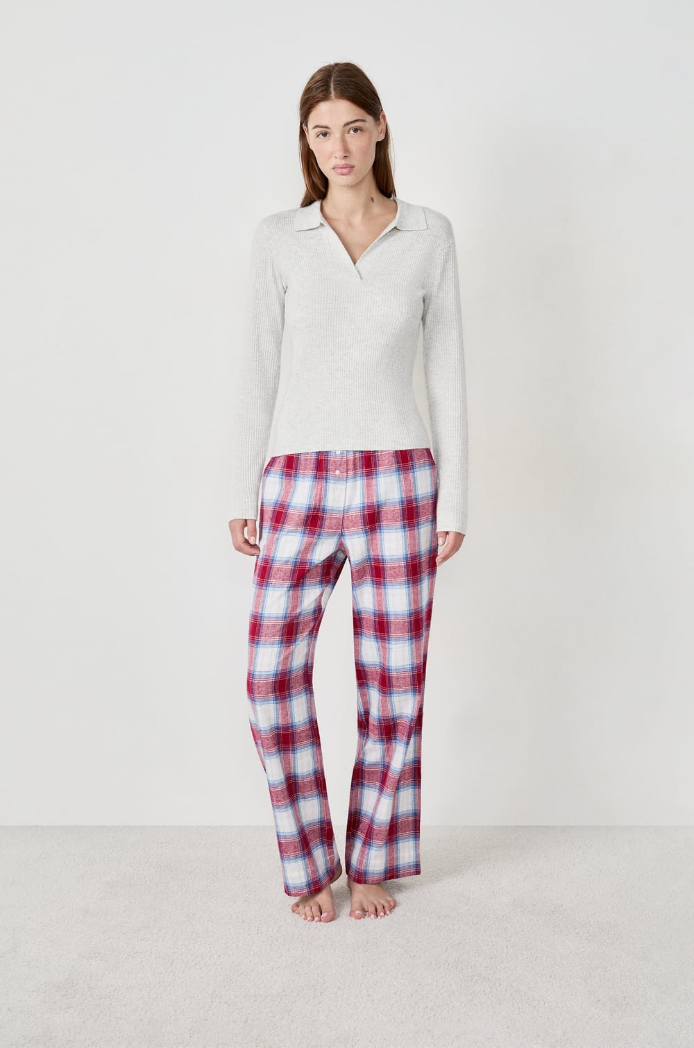 Polo manches longues;${refinementColor}