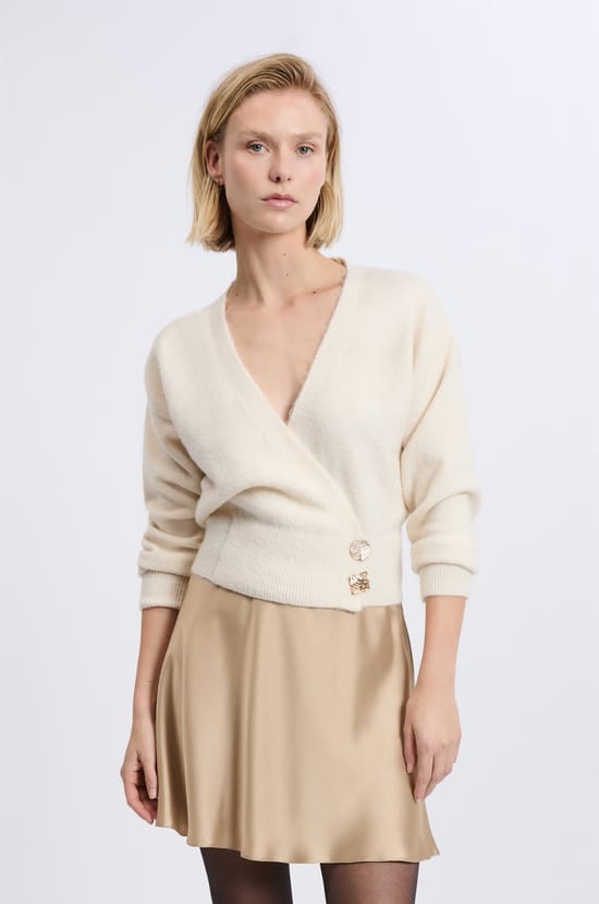 Jupe courte satinée;${refinementColor}