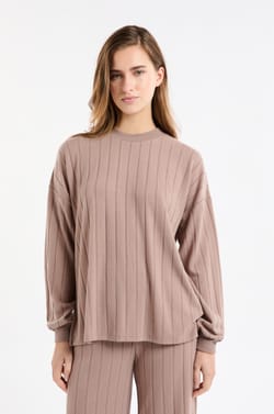 Pyjama-Sweatshirt mit Rundhalsausschnitt;${refinementColor}