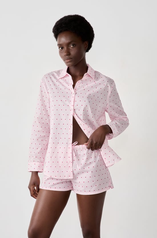 Short de pyjama à pois ;${refinementColor}