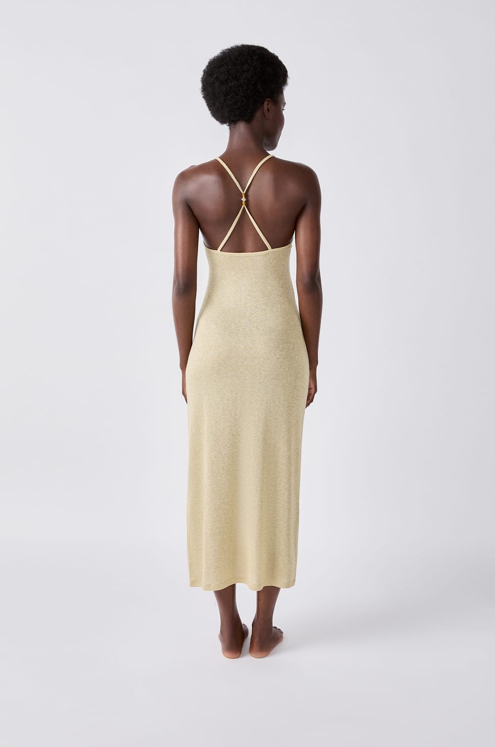 Lange iriserende strandjurk;${refinementColor}