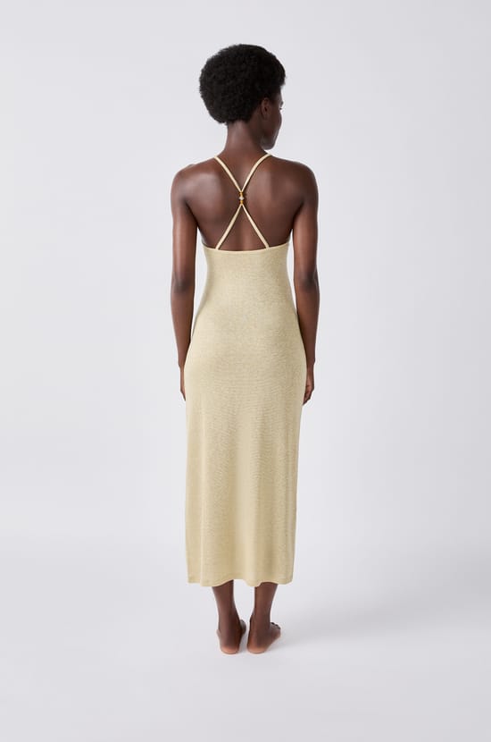 Langes Strandkleid mit Pailletten;${refinementColor}