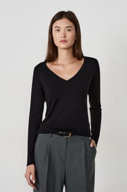 V-neck Sweater;${refinementColor}