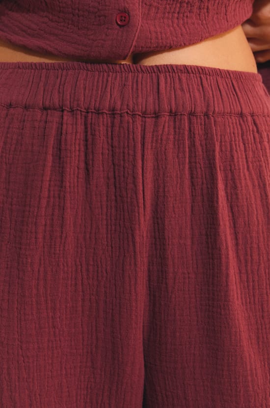 Pantalon de pyjama &agrave; motifs en coton;${refinementColor}