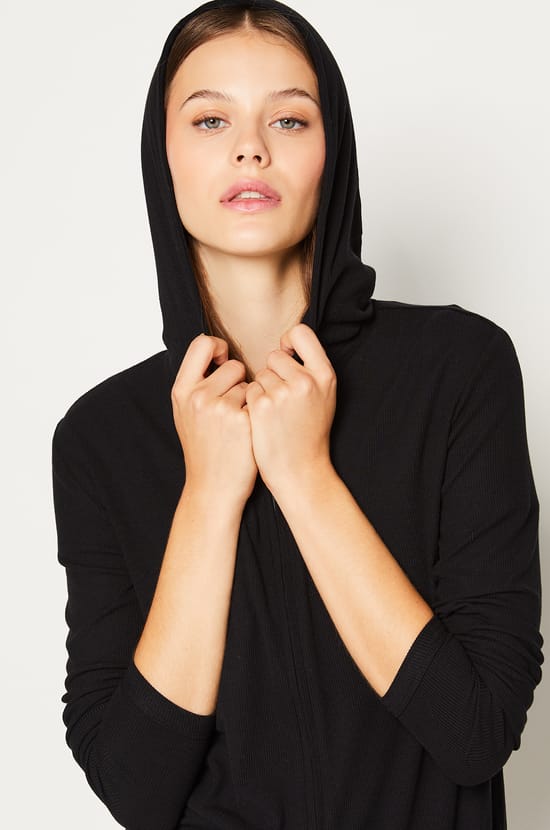 Hooded Zip-up Pyjama Sweatshirt;${refinementColor}