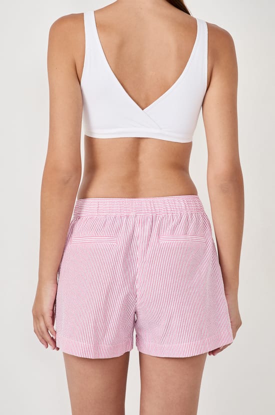 Striped pyjama shorts;${refinementColor}