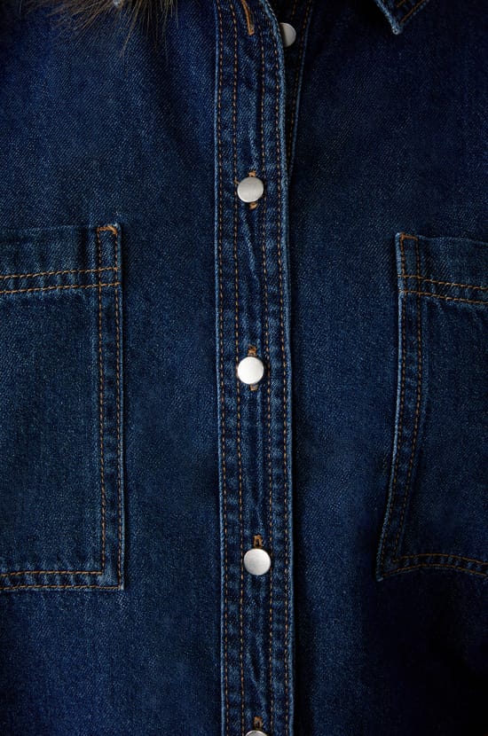 Chemise jean en coton;${refinementColor}