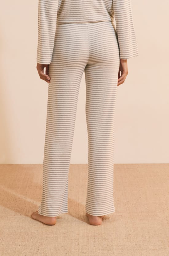 Pantalon de pyjama &agrave; rayures avec cordon de serrage;${refinementColor}