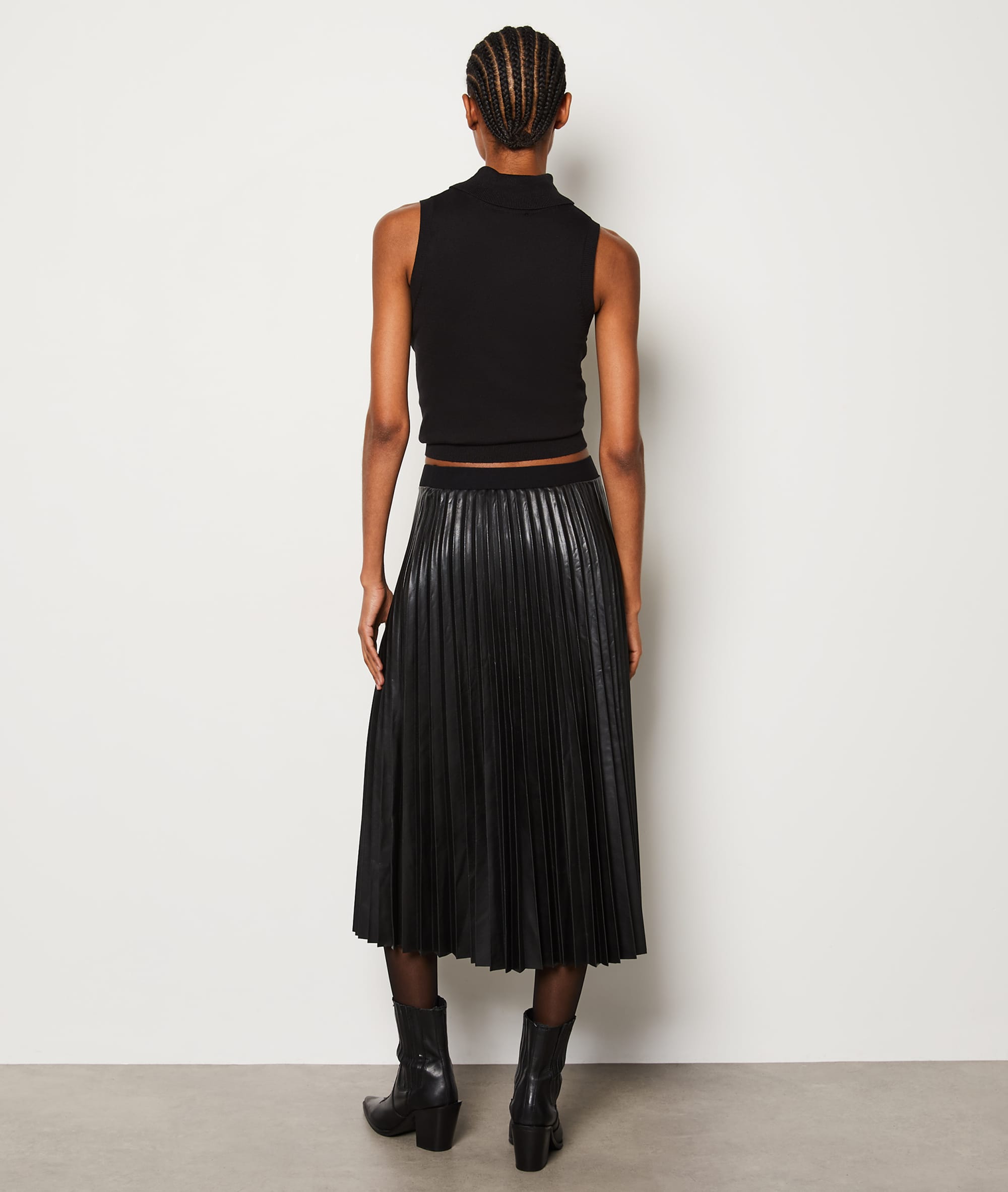 Long Faux Leather Skirt - ODYSSE - NOIR - ETAM