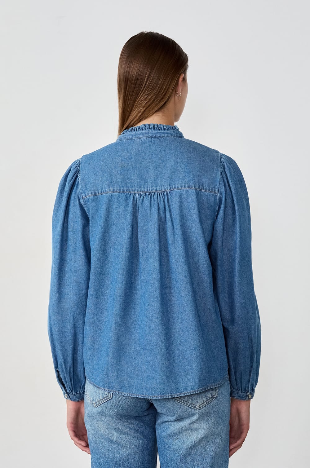 Chemise avec noeud en coton;${refinementColor}