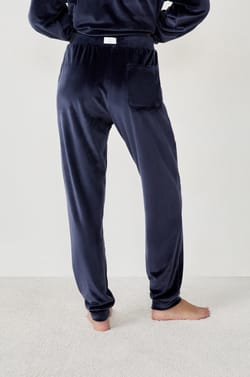 Pantalon de pyjama effet velours;${refinementColor}