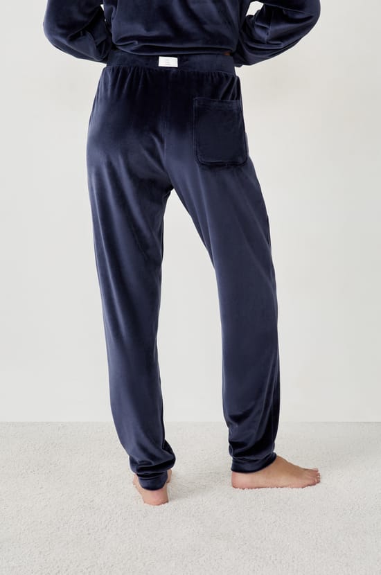 Pantalon de pyjama effet velours;${refinementColor}