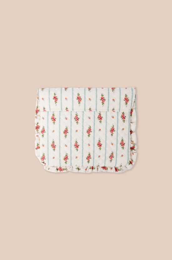Trousse en coton &agrave; motifs fleurs;${refinementColor}