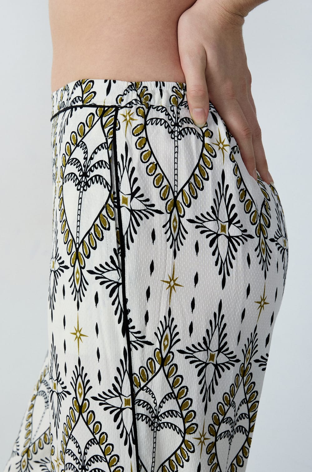 Printed Pyjama Bottoms;${refinementColor}