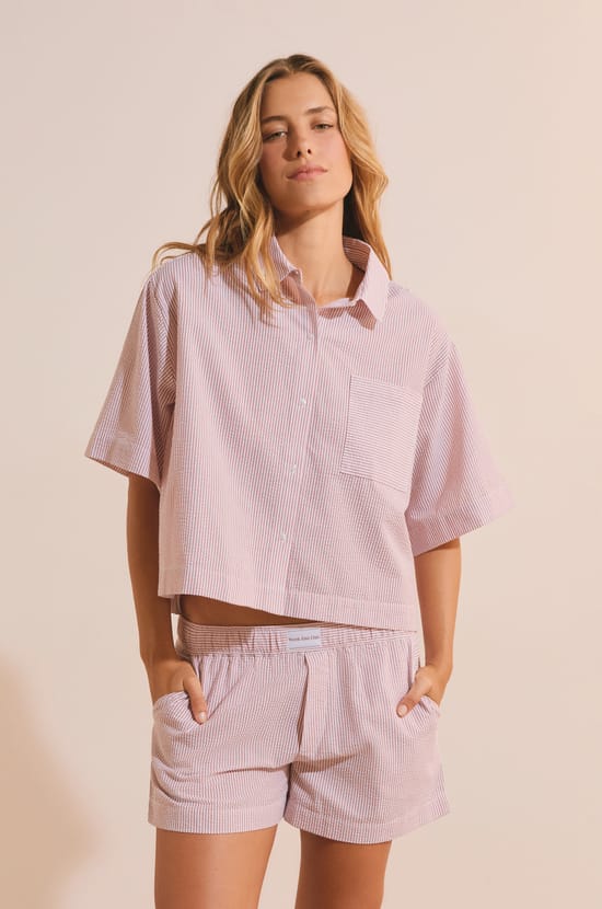 Pantal&oacute;n corto de pijama de algod&oacute;n;${refinementColor}
