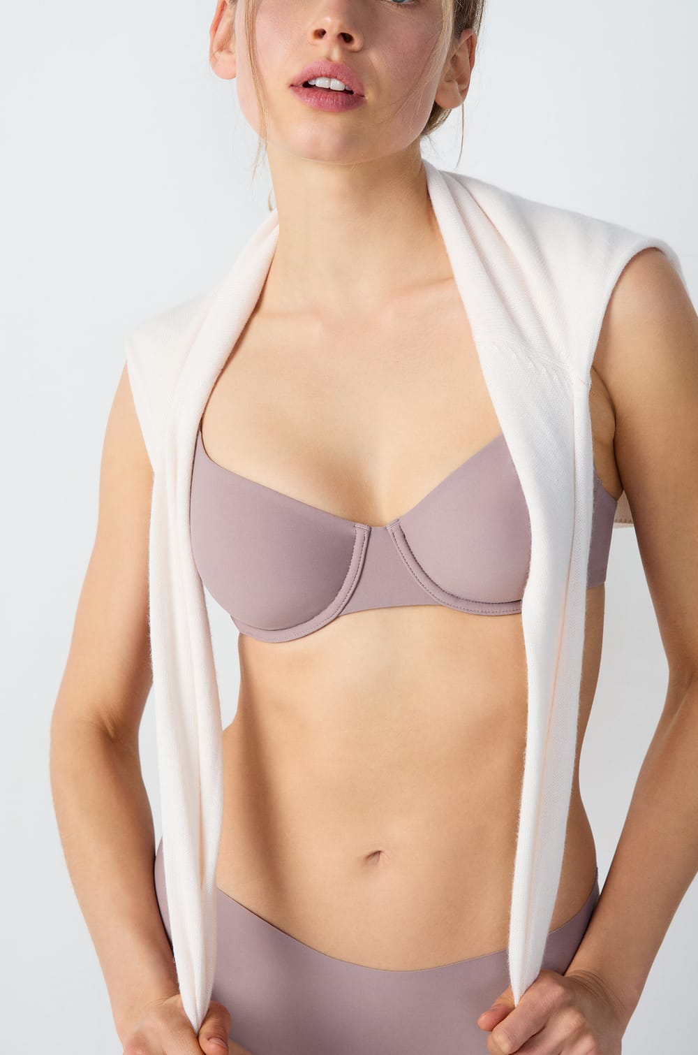 Microfiber Unlined Demi Bra;${refinementColor}