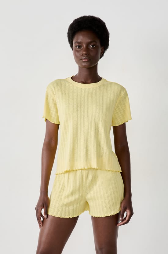 Pointelle T-shirt;${refinementColor}