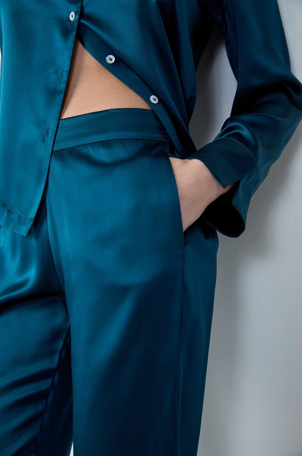 Silk Pyjama Bottoms;${refinementColor}