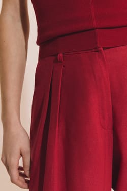 Pantal&oacute;n ancho de lino;${refinementColor}