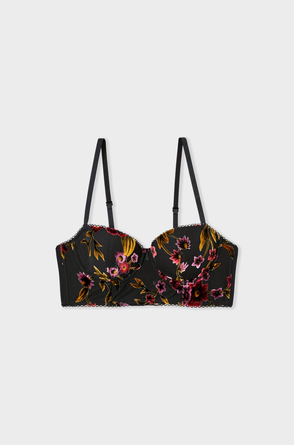 Soutien-gorge bustier à imprimés;${refinementColor}