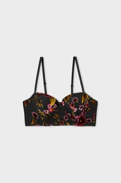 Soutien-gorge bustier à imprimés;${refinementColor}