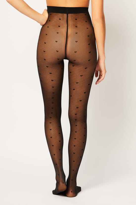 Fashion Tights with Heart Dots;${refinementColor}