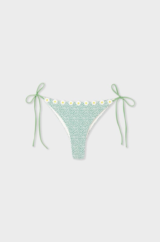 Floral tie-side bikini bottom;${refinementColor}