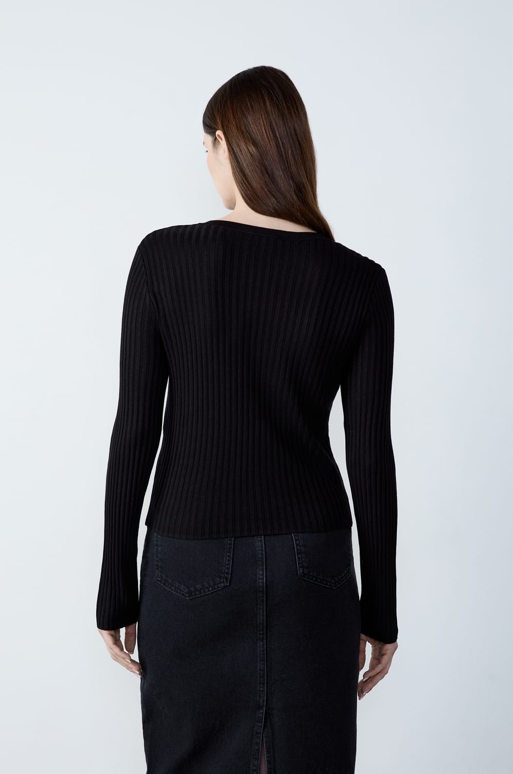 Knitted Button-Up Cardigan;${refinementColor}