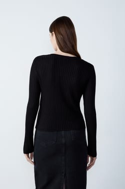 Knitted Button-Up Cardigan;${refinementColor}