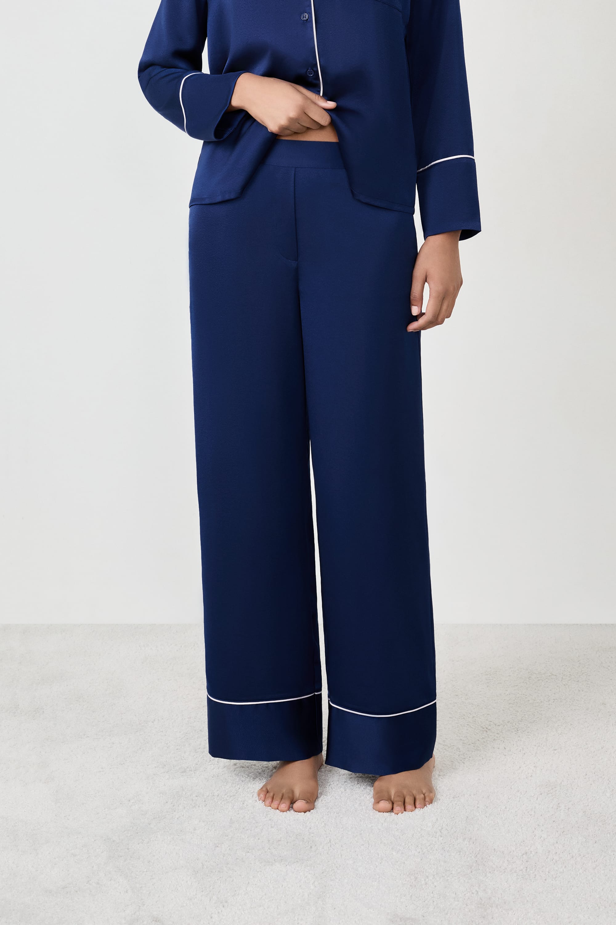 pantalon de pyjama satiné