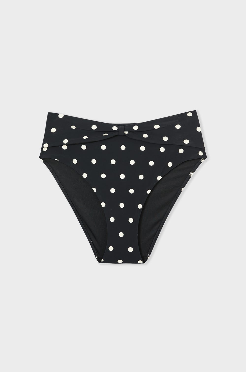 Culotte bikini taille haute à pois;${refinementColor}