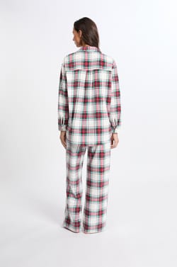 Chemise de pyjama &agrave; carreaux en polaire;${refinementColor}
