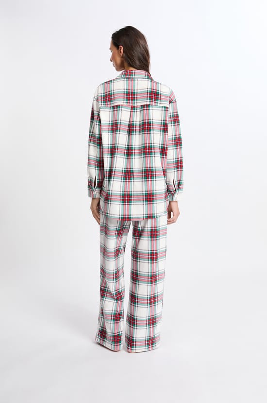 Camisa de pijama a cuadros;${refinementColor}