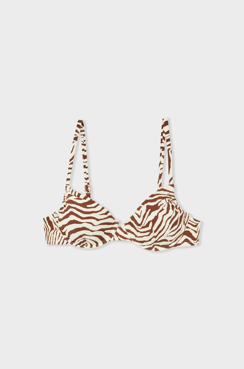 Zebra Print Bikini Top;${refinementColor}