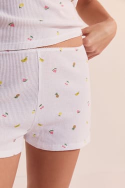 Short gaufr&eacute; &agrave; motifs fruits;${refinementColor}