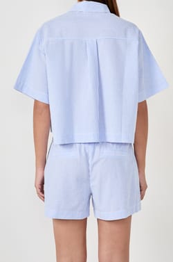 Striped Pyjama Shorts;${refinementColor}