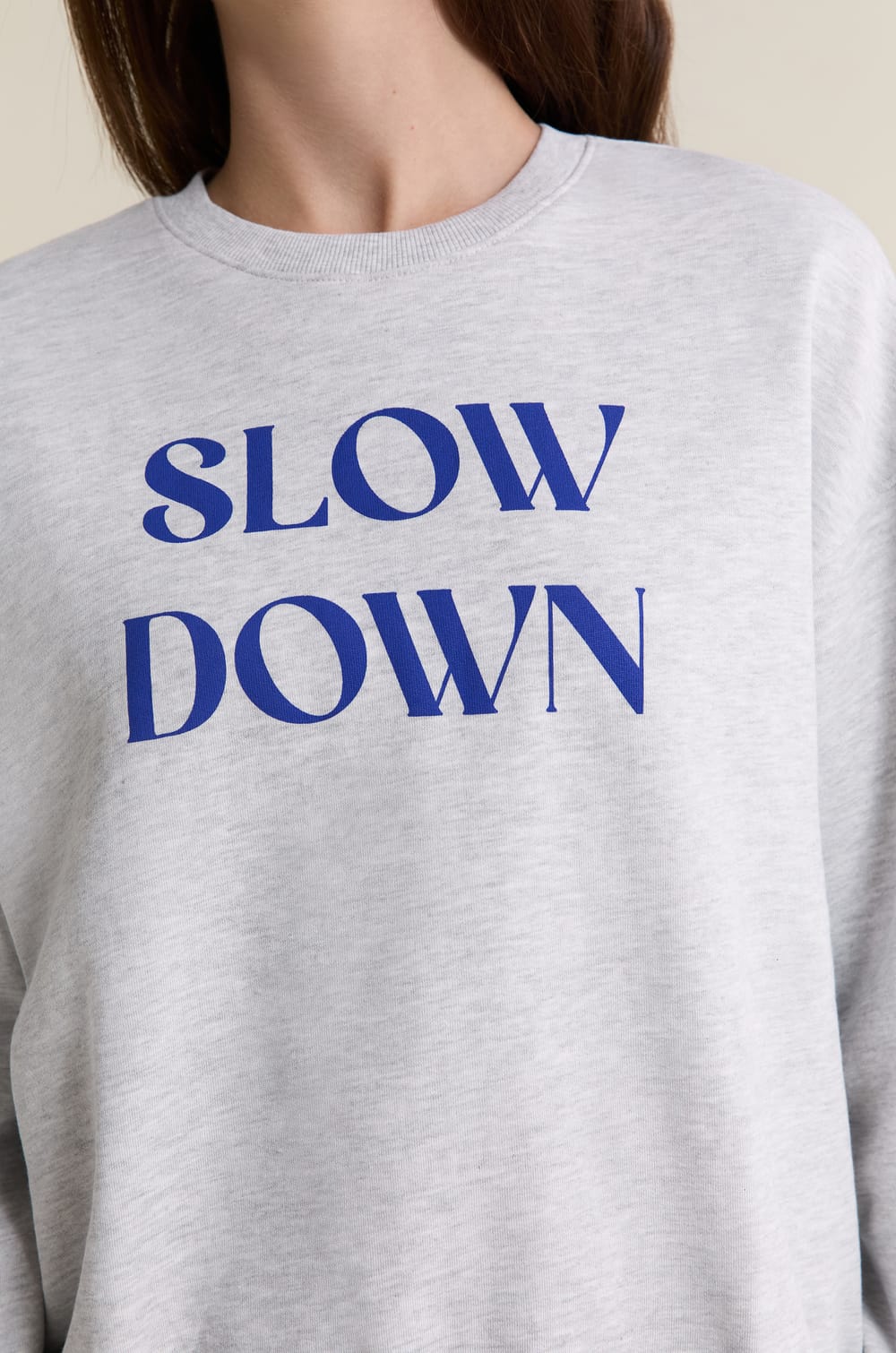 Bluza piżamowa z napisem z bawełny;${refinementColor}