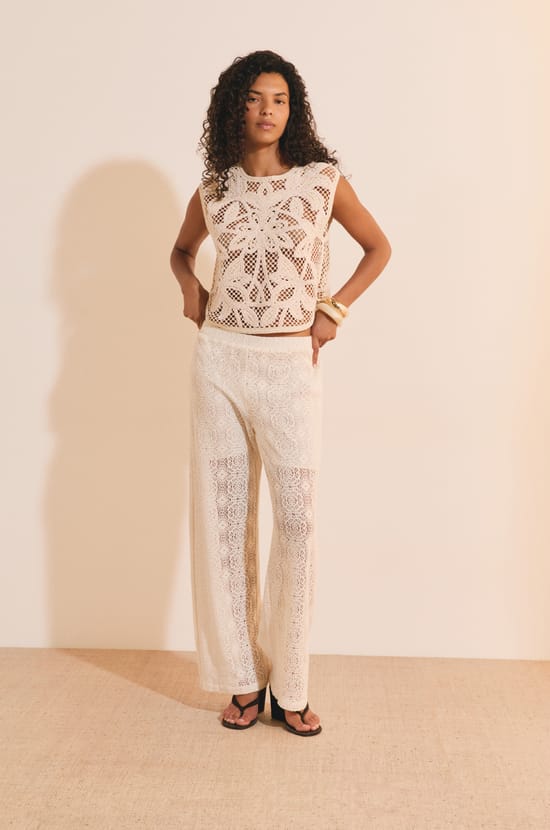 Pantalon en guipure;${refinementColor}