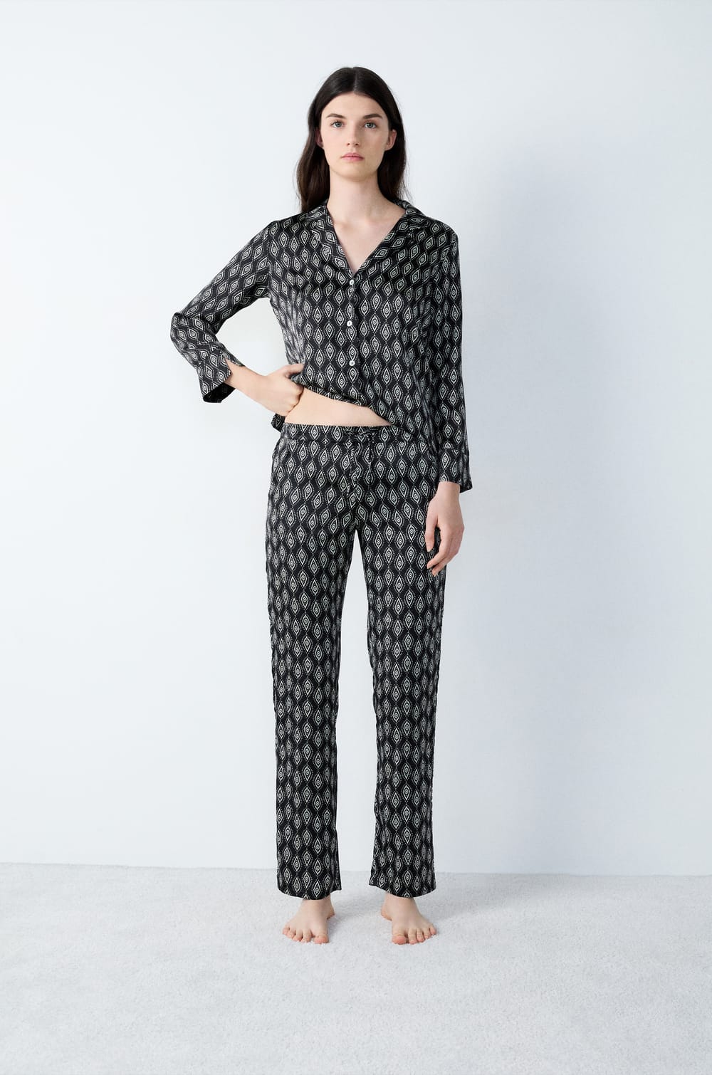 Satin Pyjama Bottoms;${refinementColor}