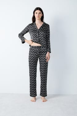 Satin Pyjama Bottoms;${refinementColor}