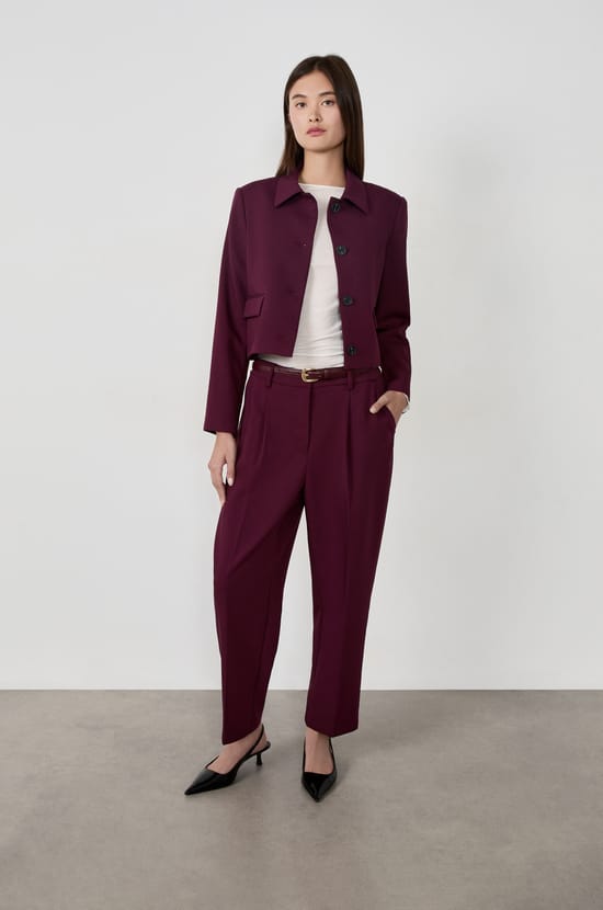Veste courte à boutons;${refinementColor}