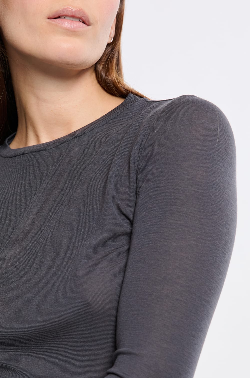 T-shirt thermique col roulé avec laine;${refinementColor}
