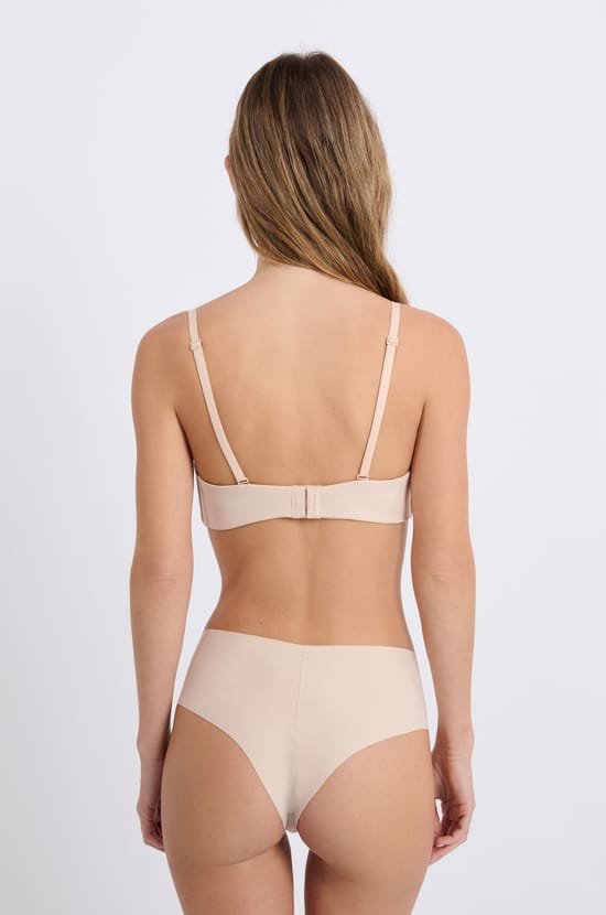 Soutien-gorge bandeau microfibre push-up bretelles amovibles;${refinementColor}
