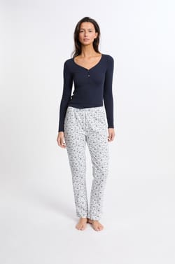 Ensemble de pyjama 2 pièces à motifs avec coton;${refinementColor}