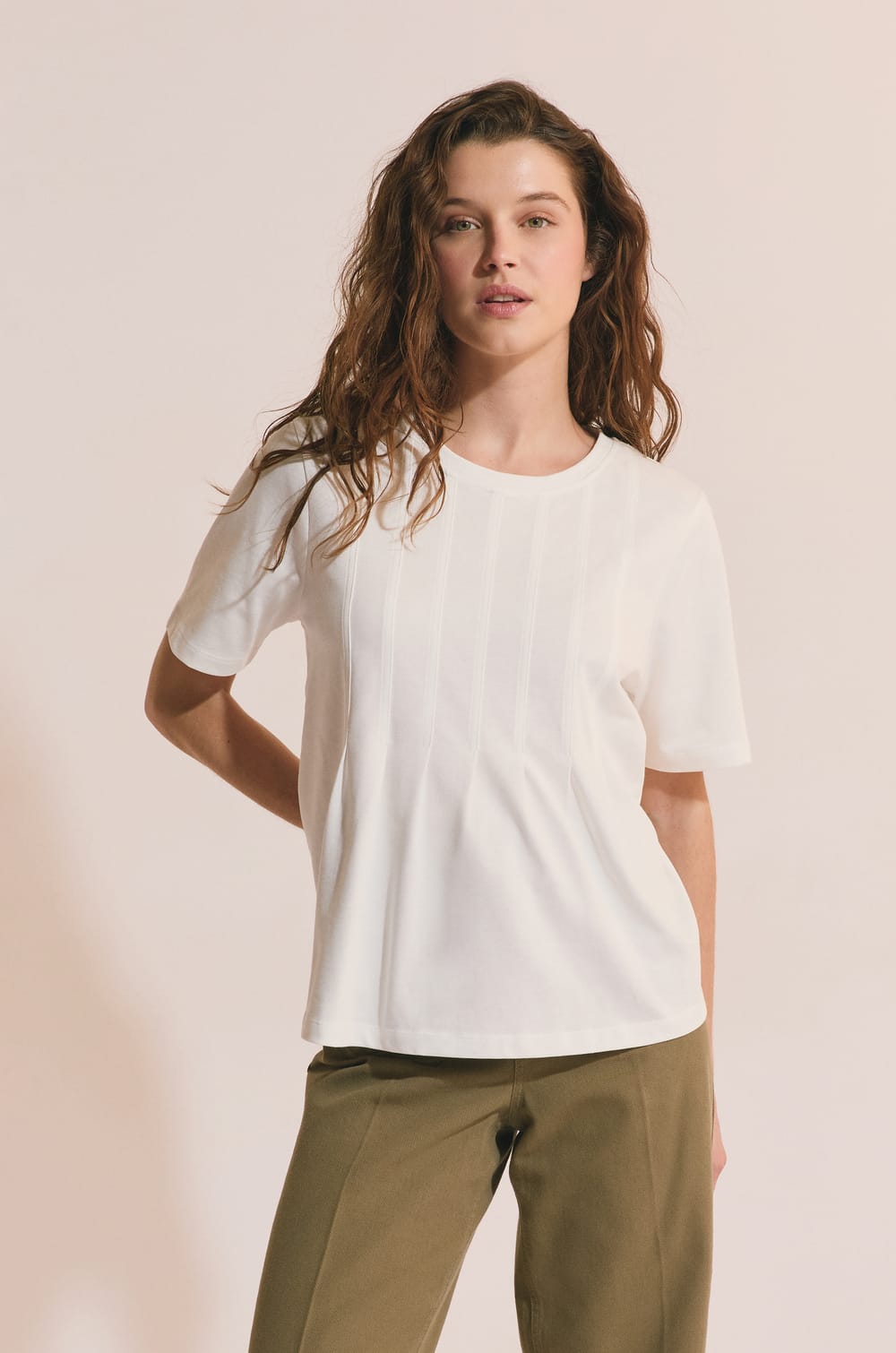 T-shirt manches courtes en coton;${refinementColor}