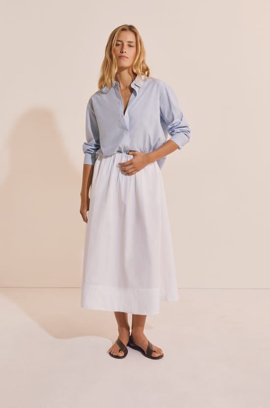 Chemise &agrave; rayures avec coton;${refinementColor}