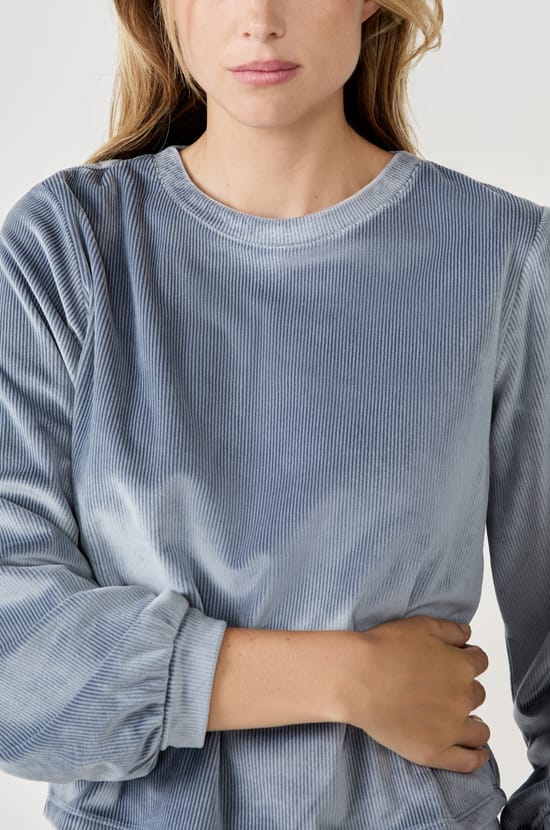 Sudadera con efecto terciopelo;${refinementColor}