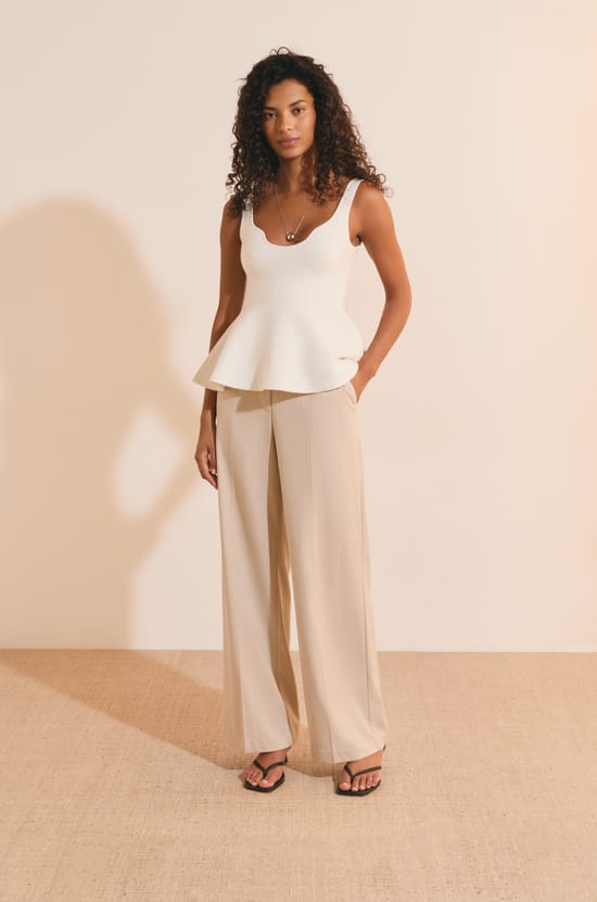 Pantalon &agrave; rayures;${refinementColor}