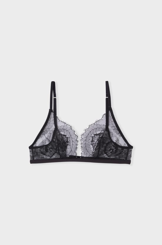 Triangle lace bra;${refinementColor}