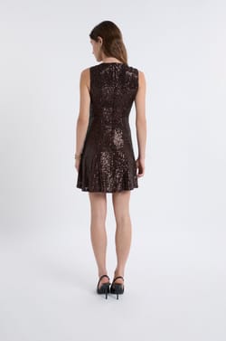 Sleeveless Sequin Dress;${refinementColor}